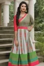 Placeholder: Aesthetic, 3D, Digitized, Hyper realistic, Surreal, Mesmeric, "Assamese Ethnic Tribal / Traditional Woven Women Attire" & Textile (Handloom) Industry themed Mekhela Chador (The bottom half of this distinct dress is called the 'Mekhela ', a round fit used waist downwards over a petticoat) designs, **Featured Designs:** A passionate educator who uses fashion as a tool for cultural exchange, showcasing the beauty and diversity of Assamese woven textiles to a global audience. **Appearance:** fiction