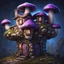 Placeholder: A lumpy mushroom house floating in space. neutral colors, white, royal blue purple, Detailed gloss Painting, rich color, fantastical, intricate detail, splash screen, hyperdetailed, insane depth, concept art, 8k resolution, trending on Artstation, Unreal Engine 5, color depth, dynamic lighting, splash art, dramatic, masterpiece, excellent quality beautiful Imaginative, unique,