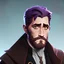 Placeholder: Portrait of a 30 year old warlock like Jake Gyllenhaal,Gandalf, Sherlock Holmes and Mary Poppins