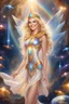 Placeholder: cosmic woman angels smile,admiral ufo high commander from the future, one fine whole face, crystalline skin, expressive blue eyes,rainbow, smiling lips, very nice smile, costume pleiadian, Beautiful tall woman pleiadian Galactic commander, ship, perfect datailed golden galactic suit, high rank, long blond hair, hand whit five perfect detailed finger, amazing big blue eyes, smilling mouth, high drfinition lips, cosmic happiness, bright colors rainbow, blue, pink, gold, jewels, realist,8k