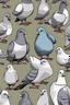 Placeholder: Chubby and cute pigeons