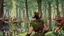 Placeholder: robin hood and his men in sherwood forest