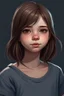 Placeholder: 13 years girl, realistic style