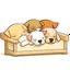 Placeholder: puppies sleeping cartoon