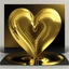 Placeholder: golden vinyl electric heart