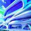 Placeholder: Complete view of Zaha Hadid style building white cream 8k digital art