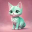 Placeholder: A delightful and adorable cartoon illustration featuring a cute mint-colored cat against a charming pink background, (delightful illustration:1.4), (adorable cartoon cat:1.5), (charming pink background:1.3), (expressive mint hues:1.2), inspired by the styles of cute cartoon artists, trending on ArtStation, Intricate, Sharp focus, vibrant lighting, (whimsical:1.4), (playful ambiance:1.3), (lush fur details:1.5), Cartoon, Masterful, Captivating, High Detail, Cinematic view