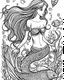 Placeholder: simple mermaid coloring pages