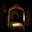 Placeholder: dark room inside Omani castle no exit , Mystical Wise