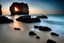 Placeholder: Amazing night, rocks, sea, waves, seashore, sand, cliffs, photography
