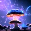 Placeholder: Spherical Frost metal magic armoured lightning glowing Mycelium MUSHROOM stars galaxy SPACE lANDSCAPE BURNING IN BLUE FLAMES hellfire abyss math chaos