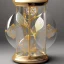 Placeholder: photorealistic crystal hourglass, a hyerrealistic transparent body, pastel colours flowers and leaves transparent, professional light, rococo, Artstation, intricate detail realism hdr, intricate detailed 8 k, with ornate jewelled, intricate detailed 4 k