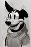 Placeholder: Sketch of Goofy that watch his shadow on the wall, insane details