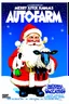 Placeholder: Santa mixed with a fluffy sheep, with title ( Merry xmas autofarm), 1990s style movie poster, national lampoons christmas vacation