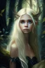 Placeholder: blonde fairy with dark hair in a forest