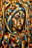 Placeholder: The image reflects Cubism, which represents contemporary Saudi art and Islamic art. Cubist art is characterized by architecture, simple geometric shapes, and bright colors. Appropriate lighting was used to highlight details and highlight the aesthetics of the works. The photo was captured with a high-resolution camera to achieve exceptional image quality. The image reflects the balance between cultural tradition and artistic innovation, and expresses the modern development in Saudi and Islamic a