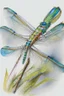 Placeholder: dragonfly, detailed, realistic, vivid colors, white background