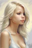 Placeholder: pretty girl, blonde, conventionally attractive, realism, dreamy, tight top, maternal