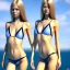 Placeholder: petite Scandinavian girl, swimsuit