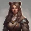 Placeholder: dnd, portrait of female bear-human