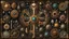 Placeholder: (colorful detailed schematic:1.5) of parasitic microscopic organisms, Eerie, Painted bone, antique (parchment with jeweled edges:1.5), filigree, museum setting, Dark Fine Arts, Morbid Fine Arts, Macabre Fine Arts, 16k Resolution, Trending On Artstation, High Quality, Sharp Focus, Intricate Details, Intricate Patterns, Chaotic, Dynamic Lighting, Backlit, Professional Photography, Canon Lens, Full Figure Shot, Deep Color, yellow and purple and cyan Hour