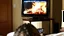 Placeholder: TV sparking and catching fire in hotel room