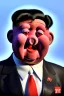 Placeholder: Waist up muppet Portrait, Kim Jong-un as muppet doll, black suit, photo studio, red background, unreal engine 5, concept art, art station, god lights, ray tracing, RTX, lumen lighting, ultra detail, volumetric lighting, 3d.