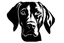 Placeholder: Weimaraner clipart style simple stencil