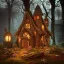 Placeholder: a fantasy witch house in the woods made of gingerbread, frosting, and candy, 8k, flickering light, centered, high-quality, fine-detail, digital art, detailed matte, volumetric lighting, illustration, 3D octane render, brian froud, howard lyon, ben goossens, George Grie, alphonse mucha