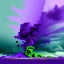 Placeholder: a texture of a grey sky violently exploding and vomiting dirty grey hues of blue, purple, and green that partially muddy the sky and make it ugly, surreal, dreamlike