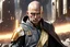 Placeholder: star wars bald male corellian jedi pilot wearing black and gunmetal grey old republic armored robes with gold trim, alone, battle-ready Jedi Master defending a ruined ancient city surrounded by golden light, centered head and shoulders portrait, hyperdetailed, dynamic lighting, hyperdetailed background, 8k resolution, volumetric lighting, light skin, fully symmetric details