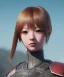 Placeholder: Anime girl cute neck head portrait, warrior costume, village, meditation, 8k quality