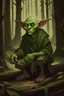 Placeholder: Adult goblin monk in the woods