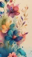 Placeholder: Armies,flower,plant,colourful,watercolor ,pattern,4k