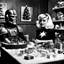 Placeholder: judge dredd and marylin preparing Christmas, 1960’s stop-motion animation style