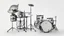 Placeholder: bass and drums, white background,