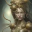 Placeholder: sango fantasy, fantasy magic, intricate, sharp focus, illustration, highly detailed, digital painting, concept art, matte, artgerm and paul lewin and kehinde wiley, masterpiece silver elephant head bronze Asian African girl nice breast Afo hair turquoise sun rain waves