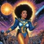 Placeholder: [art by George Perez] Captain Aurora Mitchell turned to her team, a glint of determination shining in her eyes. The vibrant colors of the alien world danced around them, mirroring the electric energy coursing through their veins. As her words hung in the air, her voice carried a subtle mix of awe and conviction. "It's space, that's why we're here," Captain Mitchell declared, her voice laced with a sense of cosmic wonder. In that moment, the team felt a surge of purpose,