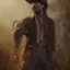 Placeholder: Insanely detailed photograph of an “portrait of a cowboy ” with intricate Sombrero, intricate embroidered charo, mustachioed clear face and hyperdetailed painting by Ismail Inceoglu Huang Guangjian and Dan Witz CGSociety ZBrush Central fantasy art album cover art,8K, hdr, romantic, mysterious, ominous, cigar smoke, jewelry, comfort, natural eyes,naked,tasteful