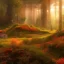 Placeholder:  pastel colors, future art , red, orange, white,brown,son, earth, wod, trees, flowers, forest