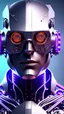Placeholder: Cyborg man nice, nion, purple , 3D, 4K,8K