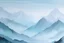 Placeholder: pastel blue mountains art