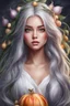 Placeholder: Gorgeous digital painting of a girl fully clothed full of onions, front view, pretty face, beautiful eyes, long gray hair, adorable digital painting, beautiful artwork, beautiful painting, in stunning digital paint, colorfull digital fantasy art, digital art, high quality, 4k