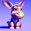 Placeholder: cute donkey with blue eyes,by pixar