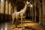 Placeholder: A tan lightning elemental giraffe designed in ancient Egyptian architectures and sculptures painted by Leonardo da Vinci