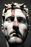 Placeholder: Ultra Realistic image, Roman sculpture, white marble material, Lionel Messi, gold crown of natural thorns, god crown, Renaissance style, sun rays background, waist up portrait, epic, celestial, cinematic lighting, God lights, 4k resolution, smooth details, soft lighting, unreal engine 5, art station, substance 3d.