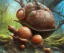 Placeholder: pond snail, highly detailed, digital art, sharp focus, trending on art station, illustration