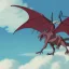 Placeholder: This dragon has 4 horns pointing foward. Its neck is short; Its snout is vertically tall, wide, short, and smooth. Its teeth are short. It has rounded claws, frills, and soft scales. Its tail is medium length and very wide.