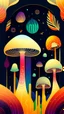 Placeholder: camoes art style inspired by Jonny Hatt Kean, abstract alien mushroom world drawing, surreal Abstract Background, Ethereal Mood. naif Alejandro Torres style. Hyperrealistic detailed, flat, vector illustration, Storybook Illustration, made of wire, pencil sketch, DAIM