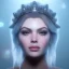 Placeholder: A portrait of a crystalised ice cold queen, atmospheric,fantasy, realistic, unreal engine 5, cinematic lighting, octane render.